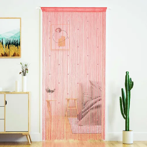 Miniatura 17 de YaoYue Cortina de Hilos con Cuentas para Puerta, Cortinas de Hilos para Puerta, con Borlas, Cuentas, Franja Colgante, Divisores de Habitación