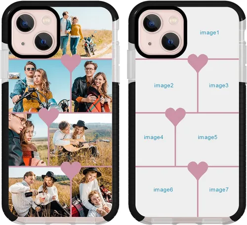 Miniatura 19 de Funda de teléfono personalizada para iPhone 13 personalizada con collage de múltiples imágenes, funda resistente a los arañazos, a los golpes, funda