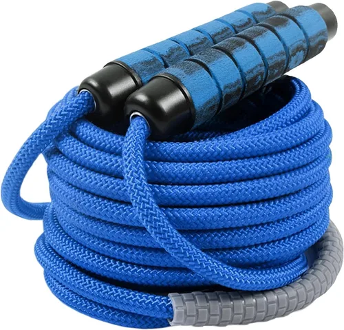 Cuerda de saltar de 23 pies de largo para niños y adultos, cuerda de saltar holandesa doble, cuerdas de saltar ajustables con núcleo de cuerda