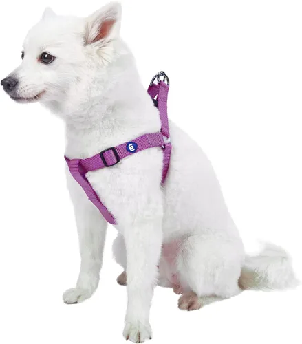 Miniatura 21 de Blueberry Pet Essentials Step-in - Arnés para perro, tamaño mediano, chaleco ajustable rosa fucsia, nailon sólido clásico para perros machos
