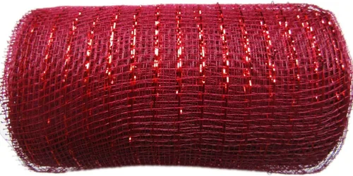 Miniatura 13 de YYCRAFT cinta metálica de malla de poliéster para decoración y manualidades, 10 yardas Rosa