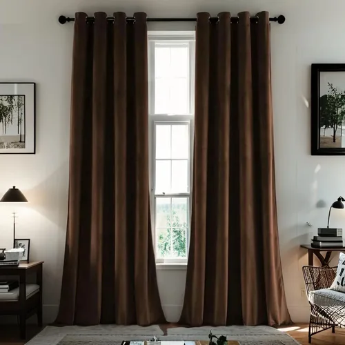 Miniatura 38 de SMILETIME - Cortinas de terciopelo blanco con bolsillo para barra, aisladas térmicamente, suaves, con filtro de luz y privacidad, para dormitorio