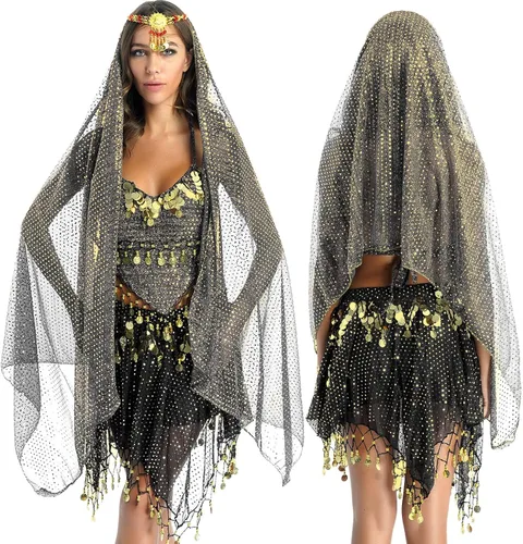 Miniatura 5 de Traje de baile indio para mujer, traje de baile del vientre, traje de disfraz de carnaval de Halloween