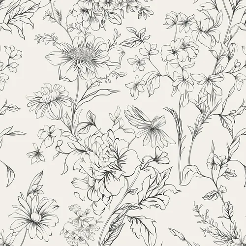 Miniatura 13 de Hopepak Papel Tapiz Floral Despegar y Pegar para Dormitorio Estilo Moderno Granja Papel de Pared con Flores Autoadhesivo Removible Papel de Contacto