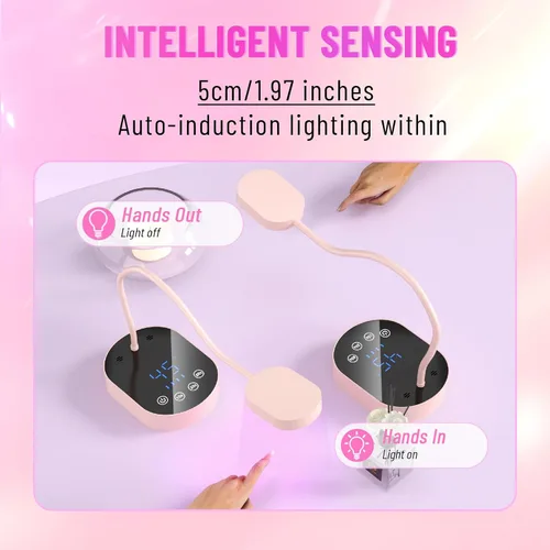 Miniatura 7 de Lámpara de curación flash, 36 W, mini gel inalámbrico x lámpara de uñas de curación, sensor automático, cuello de cisne, portátil, USB, secado