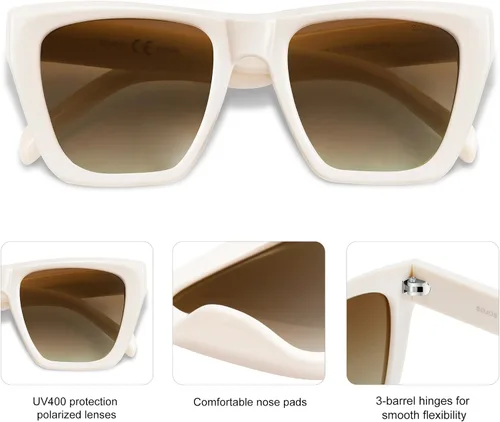 Miniatura 40 de SOJOS Fashion Oversized Square Cat Eye Polarized Sunglasses for Women Trendy Cateye Style Womens Sunglasses SJ2179