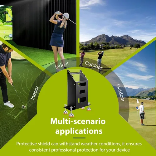 Miniatura 6 de Funda protectora de metal portátil para Bushnell Launch Pro Golf Launch Monitor Simulador, Visual Golf Launch Monitor Shield para Foresight GC3
