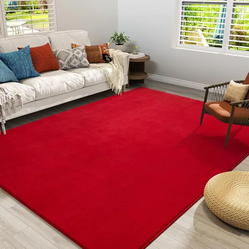 Miniatura 30 de Amearea Alfombras Modernas de Área para Dormitorio Sala de Estar, 4x6 Pies Gris Alfombra de Espuma Viscoelástica Engrosada, Alfombras Mullidas