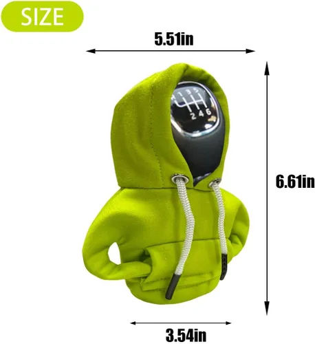 Miniatura 2 de JOYCOURT Sudadera con capucha para palanca de cambios de automóvil, cubierta de perilla de palanca de cambios de moda, mini sudadera con capucha
