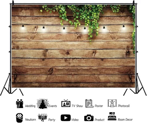 Miniatura 4 de Telón de fondo de granero rústico de vinilo verde de 6 x 4 pies para bodas, alta resolución, sin deslumbramiento, pintado por computadora, ideal