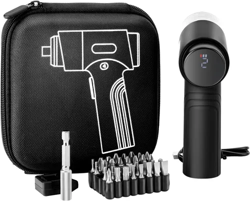 Miniatura 10 de VEVOR Mini destornillador eléctrico, juego de destornilladores eléctricos de precisión 27 en 1 - Pequeño destornillador eléctrico inalámbrico