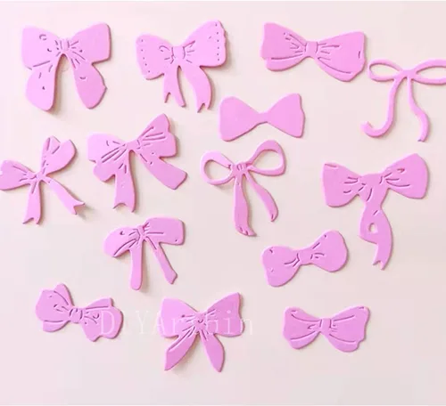 Miniatura 2 de SunnyKids - Troqueles de corte de metal con lazo pequeño, plantillas de decoración de arco pequeño, manualidades, troqueles de corte de tarjetas