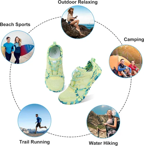 Miniatura 7 de Lefflow Zapatos de agua de senderismo para mujer, minimalistas, para playa, piscina, caminar, zapatos deportivos Caja de punta ancha