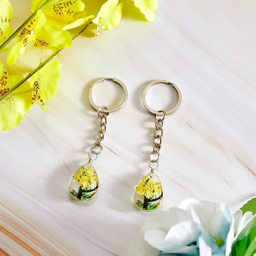 Miniatura 3 de MTLEE 16 dijes de flores secas, encajes transparentes, de resina, para hacer joyas, cuentas de colores mezclados, colgantes de agua