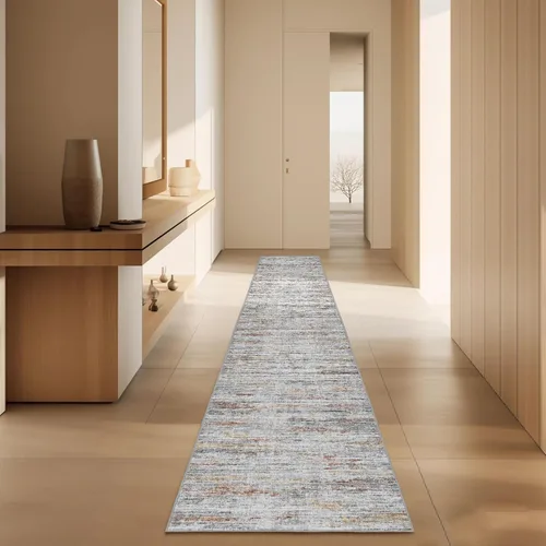 Miniatura 46 de Alfombras para pasillos antideslizantes 2x8, alfombra de pasillo moderna lavable para entrada, alfombra de piso suave resistente a manchas para Gris