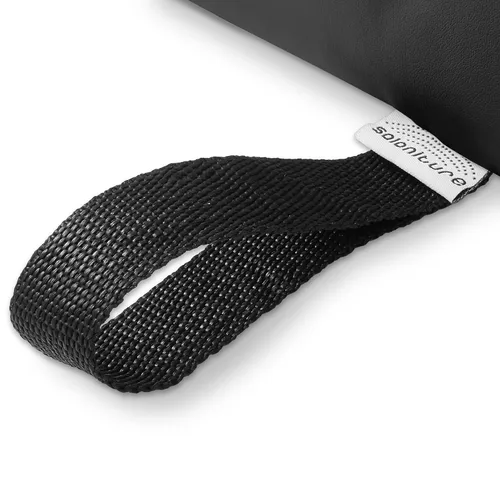Miniatura 3 de Saloniture Cojín de almohada de mesa de masaje semicircular - 26 x 6 x 3 pulgadas - Negro