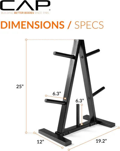 Miniatura 5 de CAP Barbell Weight Plate Rack for 1-Inch Weight Plates