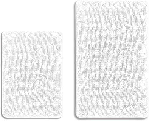 Miniatura 43 de Alfombra de baño pequeña de 12 x 18 pulgadas, lavable y absorbente, antideslizante, alfombra de baño de felpilla gruesa y suave para baño, ducha