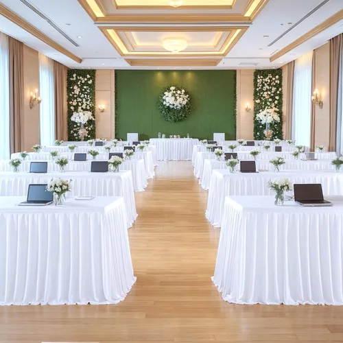 Miniatura 10 de PARTISKY Mantel de poliéster blanco para mesas rectangulares 6f, mantel plisado resistente a las arrugas para fiesta de cumpleaños, banquete, boda