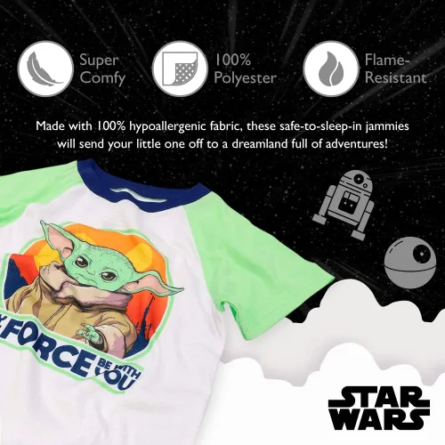 Miniatura 3 de STAR WARS Boys' 3-Piece Loose-fit Pajamas Set