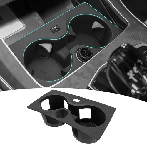 Miniatura 16 de Organizador de portavasos compatible con accesorios Chevy Equinox 2018-2024, sin ruido, a prueba de agua y polvo, TPE inserto para consola