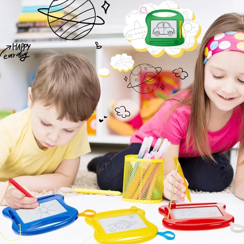 Miniatura 3 de Tinlade Paquete de 24 Mini Pizarras Magnéticas de Dibujo para Niños, Boceto Pequeño Borrable, Bloc de Escritura Juguete de Pintura a Granel Favor
