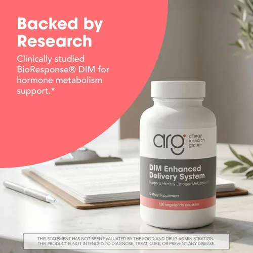 Miniatura 5 de Allergy Research Group - DIM Enhanced Delivery System - Equilibrio Hormonal, Hombres, Mujeres - 120 Cápsulas Vegetarianas
