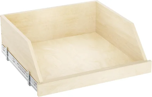 Miniatura 21 de ROOMTEC Organizador de gabinete extraíble con correderas de riel de extensión completa, estante extraíble de madera para armario de cocina