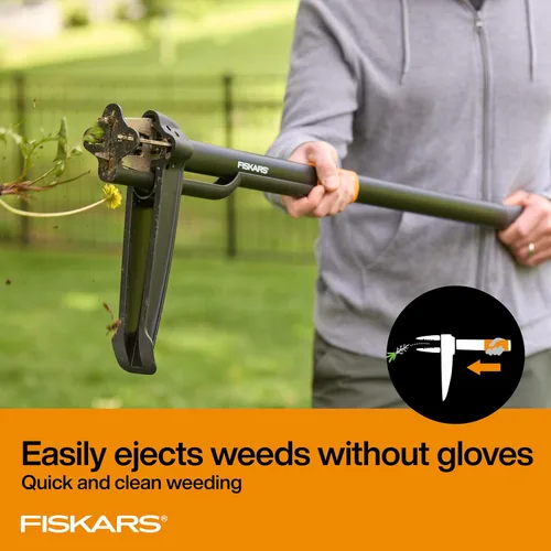 Miniatura 4 de Fiskars Herramienta de desmalezado de pie con 3 garras, desmalezador de jardín, herramienta de deshierba manual con mango ergonómico de 39" de largo