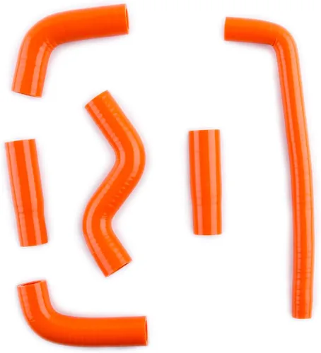 JOIUYOLJ Kit de manguera de radiador de silicona de 3 capas compatible con KTM 400/525 EXC 2002-2006 (naranja)