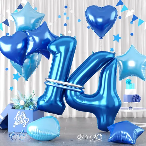 Miniatura 50 de Globos dorados de color champán con el número 11, globos de oro claro, globo de aluminio dorado con forma de corazón con estrella y globo largo