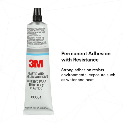 Miniatura 3 de 3M 08090 Adhesivo para tapicería súper amarillo, Tubo adhesivo de plástico y emblema 3M, 5 onza.