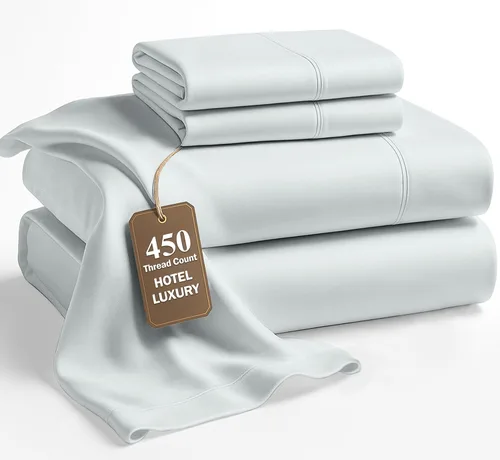 Miniatura 13 de LANE LINEN - Sábanas tamaño Split King para cama ajustable, 450 hilos, 100% algodón, 2 sábanas bajeras individuales XL, con bolsillo profundo, 05
