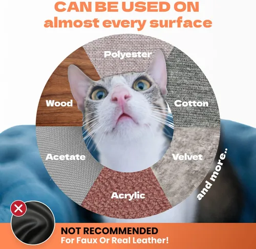 Miniatura 7 de Protector de sofá para arañazos para gatos, 10 hojas XL, transparente (casi invisible), extra duradero, fácil de personalizar, protector de muebles