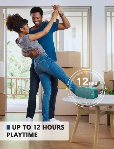 Miniatura 5 de LENRUE Altavoz Bluetooth, altavoz portátil inalámbrico con sonido estéreo fuerte, graves intensos, tiempo de reproducción de 12 horas, micrófono