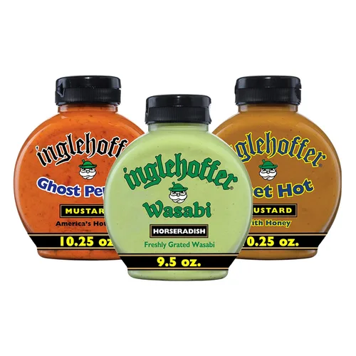 Miniatura 8 de Inglehoffer Paquete variado de condimentos, salsa de cóctel de mariscos, salsa tártara de mariscos y mostaza cremosa de eneldo (paquete de 3)