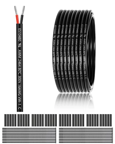 Miniatura 50 de Cable eléctrico de calibre 12 y 2 conductores de 25 pies, cable de 12 AWG UL 2464 de 2 hilos de cobre estañado trenzado en PVC de calibre 12/2