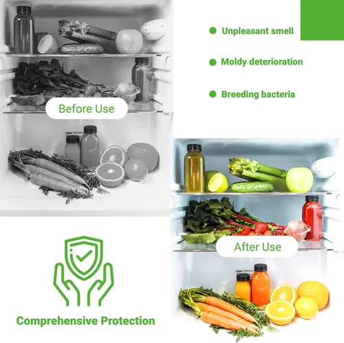 Miniatura 6 de Desodorizador para refrigerador (paquete de 2) – Desodorante de carbón activado de bambú natural – Eficaz que el bicarbonato de sodio – Removedor