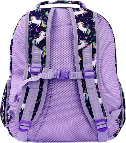Miniatura 6 de Choco Mocha Mochila de jardín de infantes de 15 pulgadas para niños, Unicornio espacial, morado