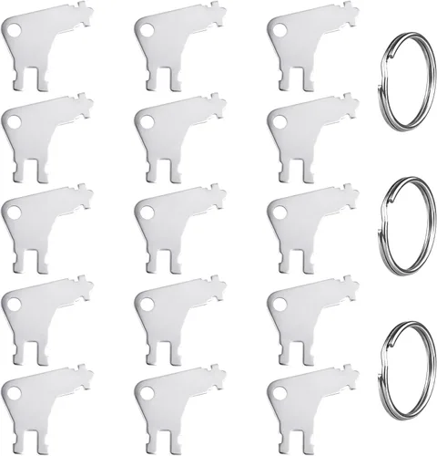 15 llaves dispensadoras de papel higiénico con 3 llaveros, dispensador de papel higiénico de repuesto para llaves, dispensador de pañuelos, llave