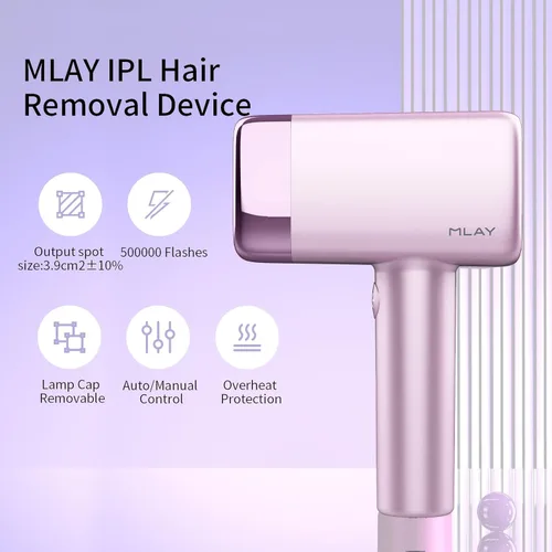 Miniatura 2 de MLAY Depilación láser IPL, dispositivo de depilación con enfriamiento de hielo, depilación sin dolor para mujeres y hombres, depilación permanente