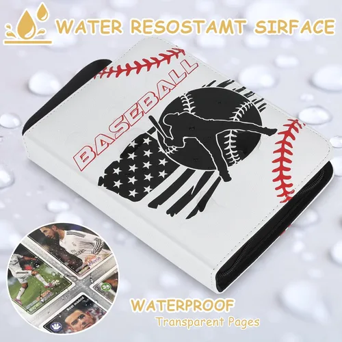 Miniatura 3 de Carpeta de Tarjetas de Béisbol con Fundas, Carpeta de Tarjetas Coleccionables de 900 Bolsillos, Carpeta Porta Tarjetas de 9 Bolsillos Álbum 900