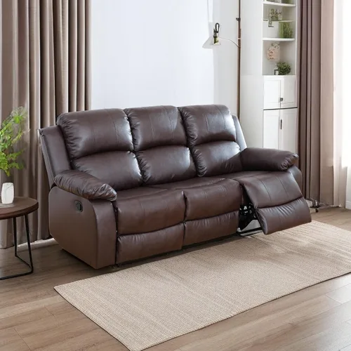 Miniatura 16 de A Ainehome Juego de sofá reclinable de lujo para sala de estar, juego de sofá reclinable de cuero y sillas de dos plazas, juegos de muebles de sala