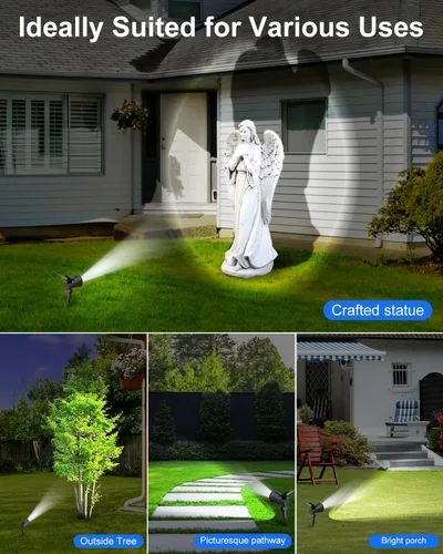 Miniatura 4 de Focos solares impermeables para exteriores, lámpara LED ultra brillante para árbol, bandera, césped, estatua, piscina, jardín, casa, pared, patio
