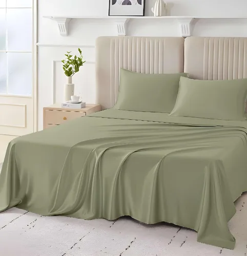 Miniatura 20 de SlumberWell Giza Sheets Twin - Sábanas de 100% algodón egipcio Giza - Juego de 4 piezas - Tamaño individual - Gris oscuro sólido