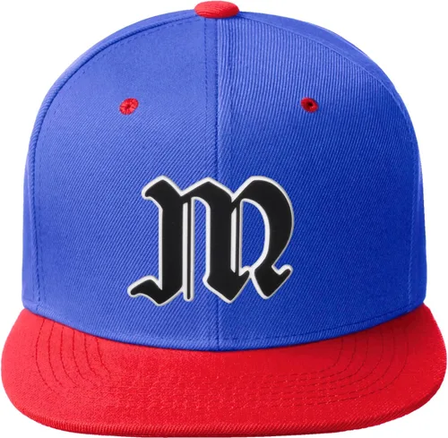 Miniatura 440 de Daxton Gorra clásica con visera de billete plano con letras del alfabeto inglés antiguo de la A a la Z