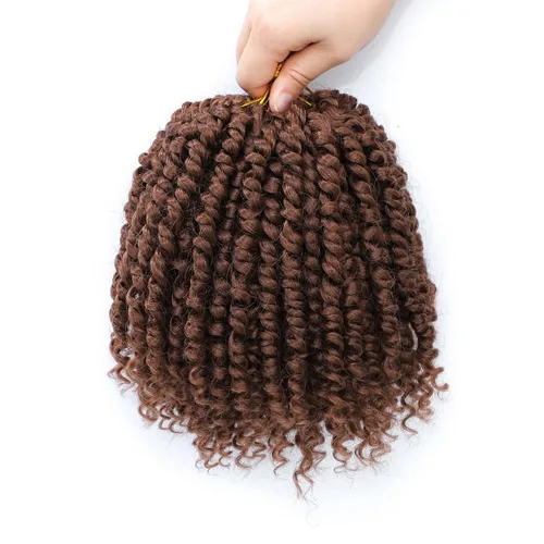 Miniatura 32 de Pelo de ganchillo Passion Twist de 10 pulgadas, 8 paquetes, cabello Passion Twist pre-trenzado, cabello de ganchillo Passion Twist para mujeres 1b