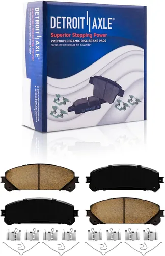Miniatura 7 de Detroit Axle - Kit de frenos para rotores de frenos Toyota Highlander 08-14 2008 2009 2010 2011 2012 2013 2014 repuesto de pastillas de freno