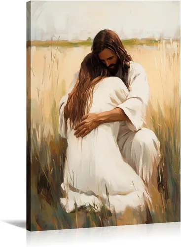 Miniatura 9 de Arte de pared de Jesús y cardenal, decoración de Cristo, cuadro enmarcado de Dios, pintura cristiana, inspiración religiosa, impresiones en lienzo