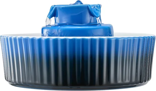 Miniatura 9 de VEVOR - Fuente de agua de cerámica para gatos, fuente de agua VEVOR de 2.1L/71 onzas, dispensador de agua de porcelana, bomba ultrasilenciosa, área